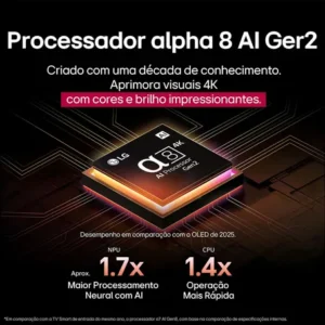 Smart TV LG OLED AI B5 4K 55 polegadas 2025 Processador α9 AI Ger 8 webOS 25 Cores Perfeitas. - Imagem 12