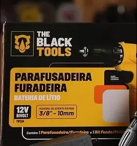 Parafusadeira Furadeira The Black Tools TB12A 3/8 a Bateria Cor Amarelo Frequência 60Hz - Imagem 11