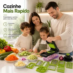 Cortador e Fatiador Mandoline SHOKKI Para Legumes e Frutas de 12 Peças - Imagem 5