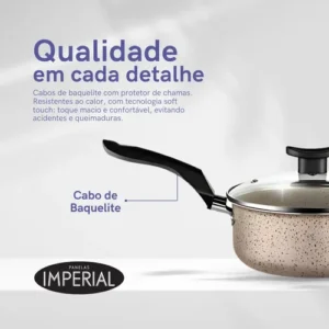 Conjunto de panelas antiaderente 10 peças Coffee cappuccino Imperial - Imagem 6