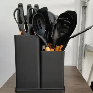 19 Peças Kit Utensilios Cozinha Tábua Em Silicone Espátula - Imagem 6