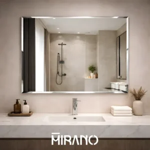 Espelho Mirano Paris 80x60cm Bisote Design Lapidado Moderno - Imagem 4