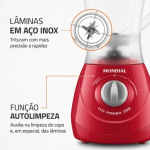 Liquidificador Easy Power Mondial 550W - L-550-R - Imagem 6