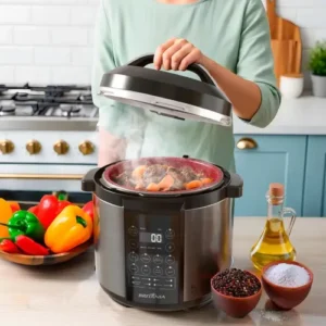 Panela Pressão Britânia Bpp06p Preto Com Inox - Imagem 2