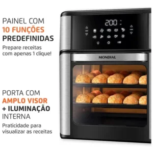 Fritadeira Air Fryer Forno Oven 12L, Mondial, 2200W - AFON-12L-BI - Imagem 7