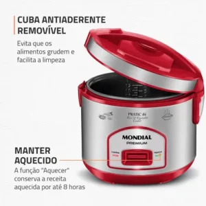 Panela Elétrica de Arroz Mondial 500W - PE-45-6X - Imagem 4