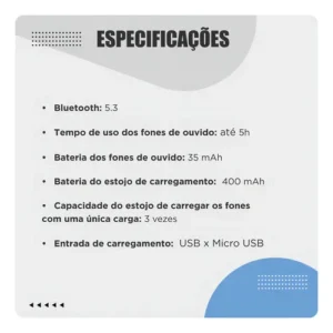 HIVI Fone de ouvido sem fio TWS F9-5C Bluetooth com LED e Power Bank resistente à água - Imagem 8