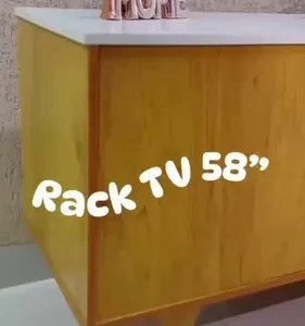 Rack Sala Estante Tv 58 Polegadas Home Bancada Helena - Imagem 3