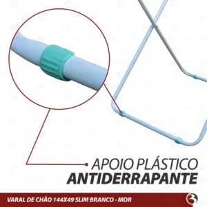 Varal De Chão Abas Slim Dobrável Retrátil Aço Reforçado Mor - Imagem 6