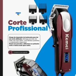 Máquina Profissional Para Cabelos - Sem Fio - Kemei Km-2606 - Imagem 2