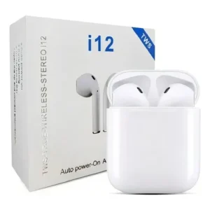 Fone de Ouvido Bluetooth I12 TWS sem Fio Cor Branco - Imagem 1