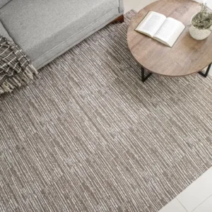 Tapete Para Sala Antiderrapante Jacquard Marrom 140x200cm Lavável - Imagem 3