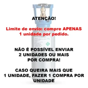 Cilindro Gás Carbônico Co2 Vazio 3,0 Kg Para Chopeira Chopp - Imagem 3
