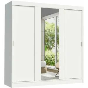 Guarda-roupa Casal Armário Quarto Reno Madesa 3 Portas De Correr Esp Branco 1095H91E - Imagem 3