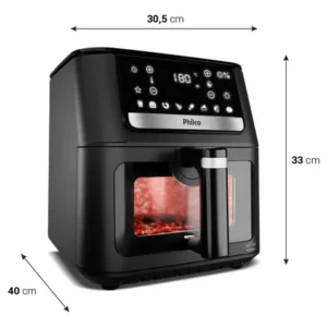 Air Fryer Philco 9,5L Visor Glass Redstone 1800W PAF95A - Imagem 3