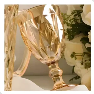 Taças Ms Variedades E Utilidades Taça metalizada Diamante vintage de 340mL cor âmbar6 unidades - Imagem 12
