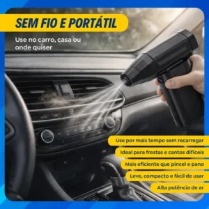 Mini Ventilador Soprador Ar Turbo 130000RPM Sem Fio Recarregável USB 3 Níveis Jato Forte Portátil Multiuso Limpeza Teclado Carro Acende Churrasqueira Simake - Imagem 4