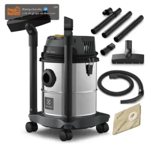 Aspirador de Pó e Água Electrolux GT12i 1500W 12L 8,5L útil total função sopro compacto líquidos químicos inox protetor térmico - Imagem 1