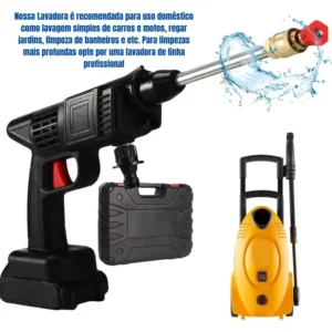 Lavadora Lava Jato Portátil Pressão 2 Baterias + Maleta - Imagem 4