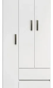 Guarda Roupa Solteiro 70cm 3 Portas Thales Branco S01 - Imagem 6