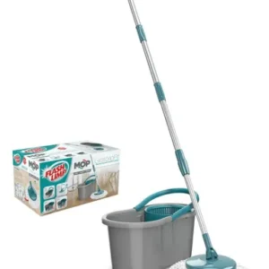 Mop Giratório Fit Balde Limpeza Geral 8l Multiuso Flash Limp Cor Cinza - Imagem 3
