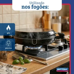 Churrasqueira De Fogão Antiaderente 25Cm Preto Nacional - Imagem 7