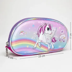 Kit Mochila Unicórnio 3d Rodinha 3 Peças Rosa - Imagem 7