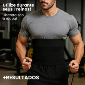 Cinta Modeladora Redutor De Cintura Sauna Masculino Academia - Imagem 5