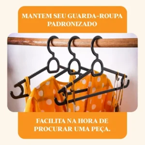 Kit 60 Cabides Pretos Adulto Antideslizante Reforçado Roupas - Imagem 10