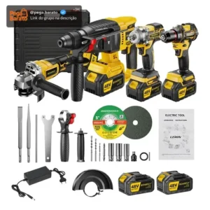 Kit 4 Em 1 Ferramentas Elétricas Profissional Com Baterias - Imagem 1