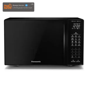 Microondas Panasonic Nn-st66nbru Black Glass 34L Dupla Refeição - Imagem 1
