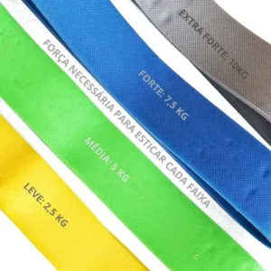 Kit 4 Rubber Band Mini Faixa Elástica Pilates Fisio Treino - Imagem 5