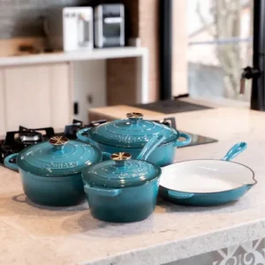 Kit Panelas Esmaltadas Ferro Fundido Inmetro Forno E Indução - Imagem 2