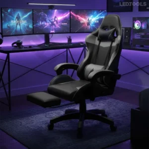 Cadeira Gamer Jogos Escritório Ergonômica Giratória 360 Luxo Cor Preto - Imagem 11