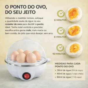 Panela Elétrica Cozedor De Ovos E Legumes Portátil À Vapor - Imagem 10