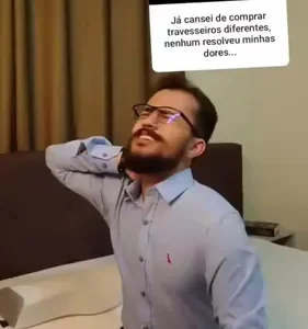 Travesseiro Cervical Nasa - Coluna Relax - Carvão Ativado Cor branco e cinza - Imagem 52