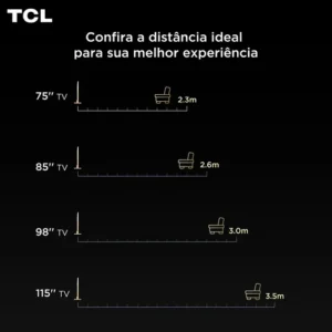 Smart TV TCL 55 Polegadas QLED 4K P7K WiFi Bluetooth Google TV HDR10+ Dolby Atmos Dolby Vision 55P7K - Imagem 10