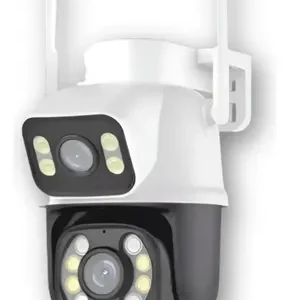 Camera Segurança Externa Lente Dupla Rastreamento Zoom A28b Cor Branco iCSee - Imagem 9