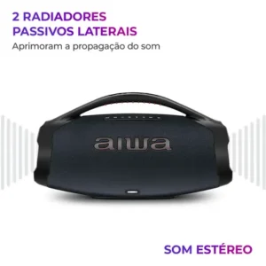 Caixa de Som Boombox Plus AIWA BBS-01-LBL 200W Bluetooth 30H IP66 USB RGB - Imagem 7
