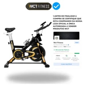 Bicicleta Spinning Com Roda De Inércia De 13kg Wct Fitness Cor Preto - Imagem 3