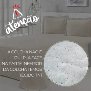 Colcha Cobre Leito Matelado Liso Queen 3 Peças - Imagem 8