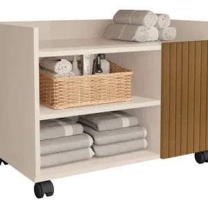 Organizador Gabinete Para Banheiro Lavabo Com Rodízio Gaveta - Imagem 8