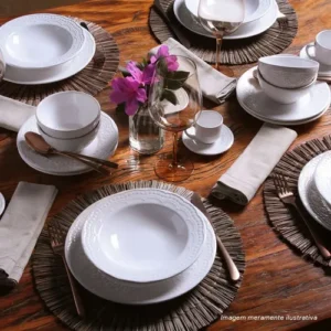 Conjunto Com 6 Bowl Madeleine 367ml Branco Porto Brasil Cerâmica - Imagem 3