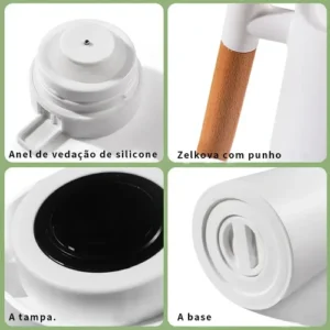 Garrafa Térmica 1 Litro Com Termômetro Led Para Chás / Café - Imagem 6