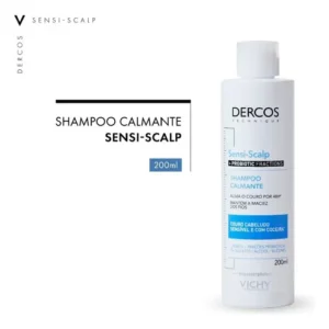 Shampoo de Limpeza Calmante para Couro Cabeludo Sensível, Alívio Instantâneo 48h, Nutrição e Brilho, Livre de Sulfatos, Parabenos e Corantes, Dercos SensiScalp Probiotic, Vichy 200ml - Imagem 3