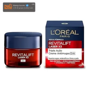 Creme Facial Anti-idade, com PRO-XYLANE e Ácido Hialurônico, Corrige Rugas e Flacidez, Revitalift Laser X3 L'Oréal Paris 50ml - Imagem 1