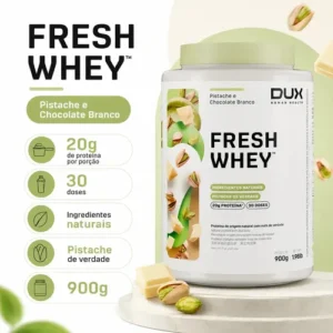 Whey Protein Fresh Whey Dux 900g Pistache Chocolate Branco - Imagem 2