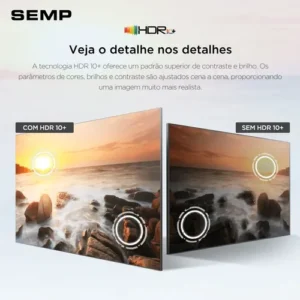 Smart Tv Led Hva 65 Android Tv Uhd 4k Semp 65s62 Google Tv Bluetooth - Imagem 4