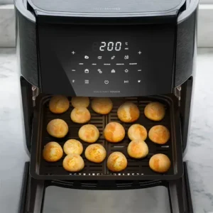 Air Fryer Forno 5 em 1 12L 1700W Digital 1 Bandeja Antiaderente 5 modos preparo 7 Receitas Programadas Aviso Sonoro Fritadeira Elétrica sem Óleo Forno Bancada Electrolux EAF85 Grafite - Imagem 7