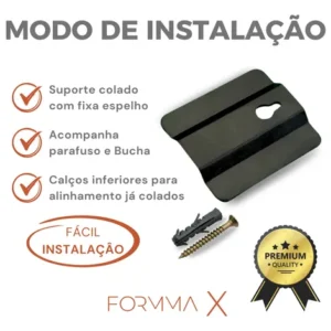 Espelho Grande Corpo Inteiro 115x40 Moderno Orgânico Luxo - Imagem 7